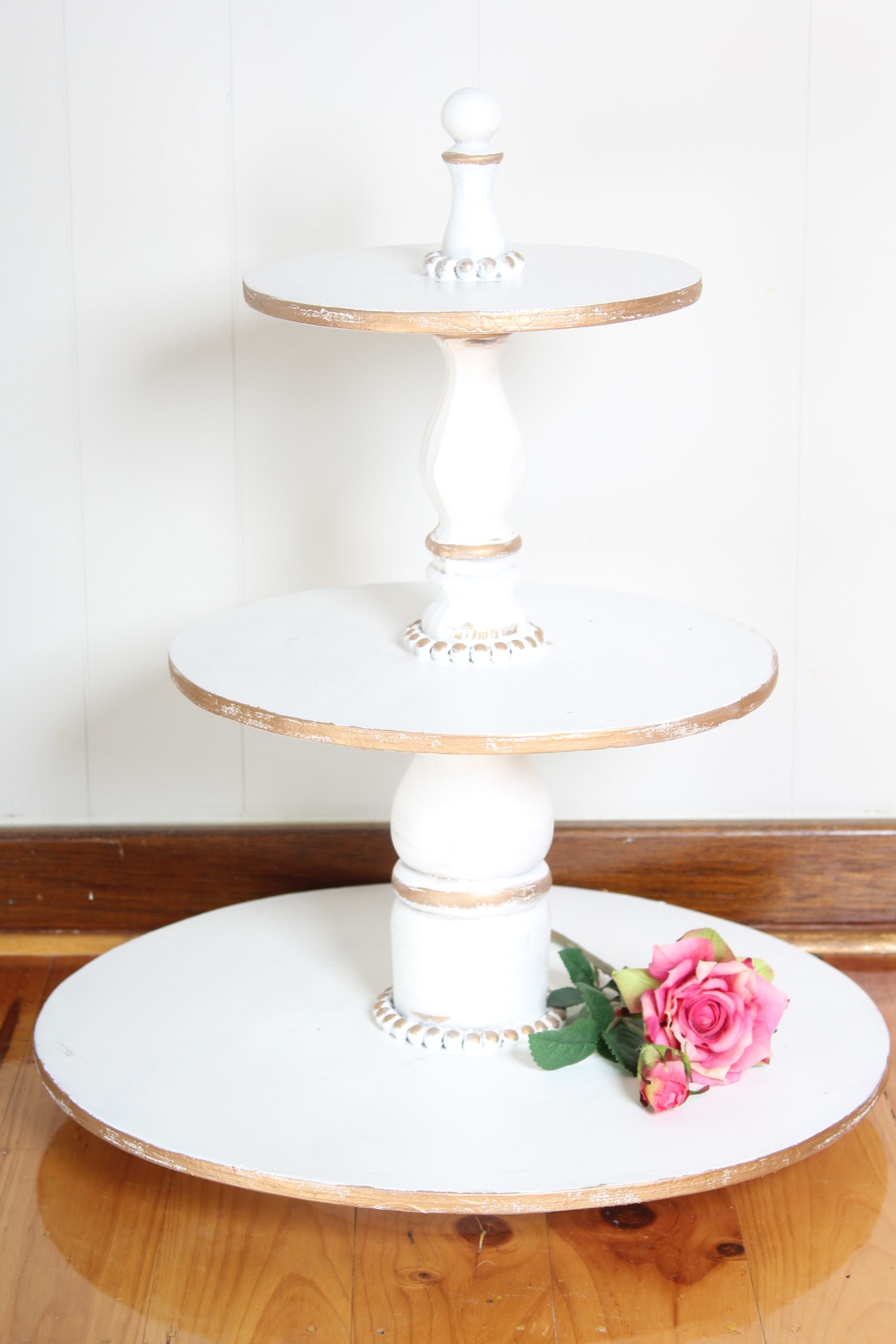 Large Rustic Timber Cake Stand Vintage & Antique